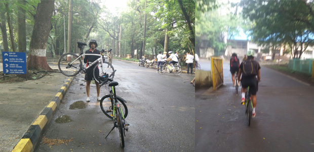 Cycling on the IIT Bombay, Powai Campus