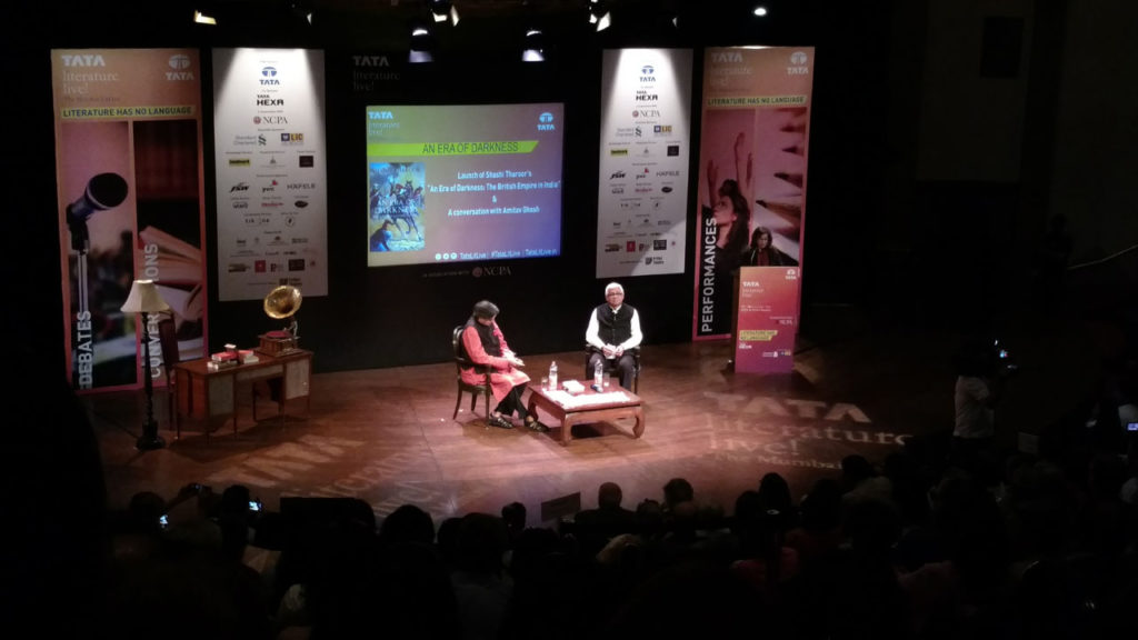 Shashi Tharoor's book launch An Era of Darkness: The British Empire in India with Amitav Ghosh.